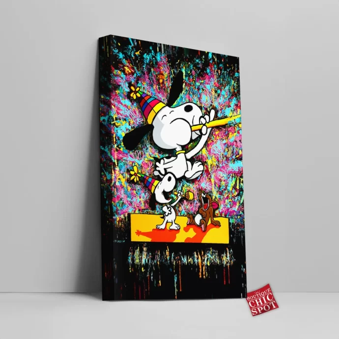 Snoopy Jerry Mouse Canvas Wall Art