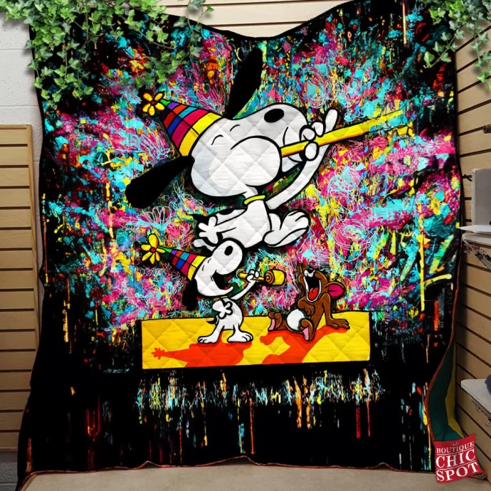 Snoopy Jerry Mouse Quilt Blanket