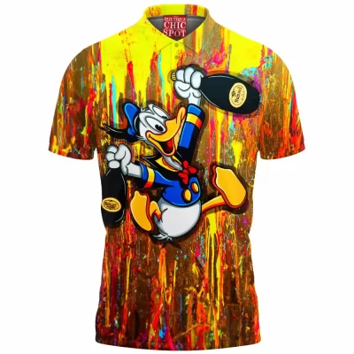 Animation Polo Shirt, Donald Duck Polo Shirt, Disney Polo Shirt