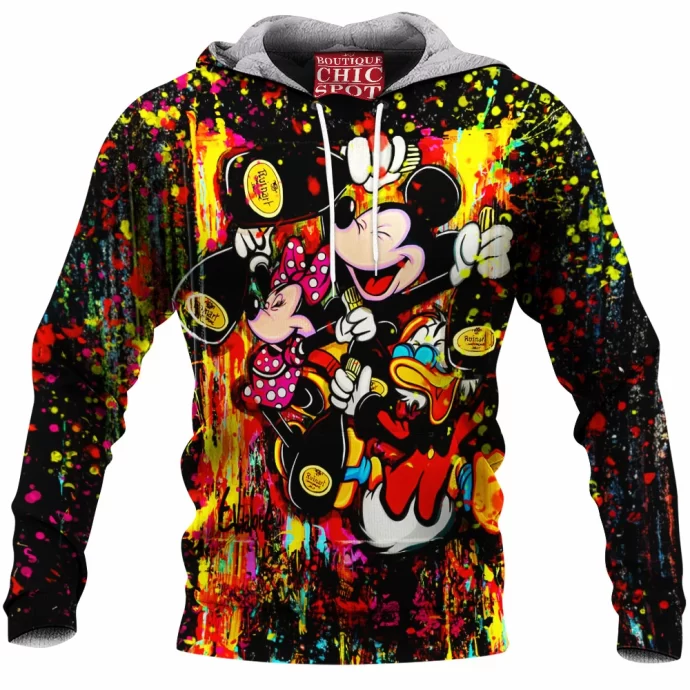 Mickey Mouse Minnie Mouse Fleece Hoodie