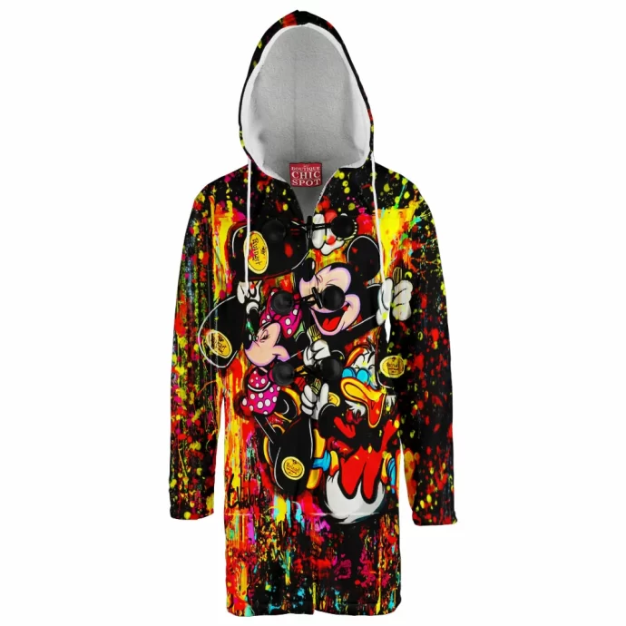 Mickey Mouse Minnie Mouse Hooded Cloak Coat