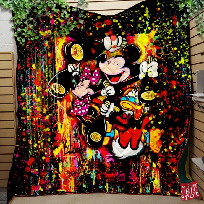 Mickey Mouse Minnie Mouse Quilt Blanket