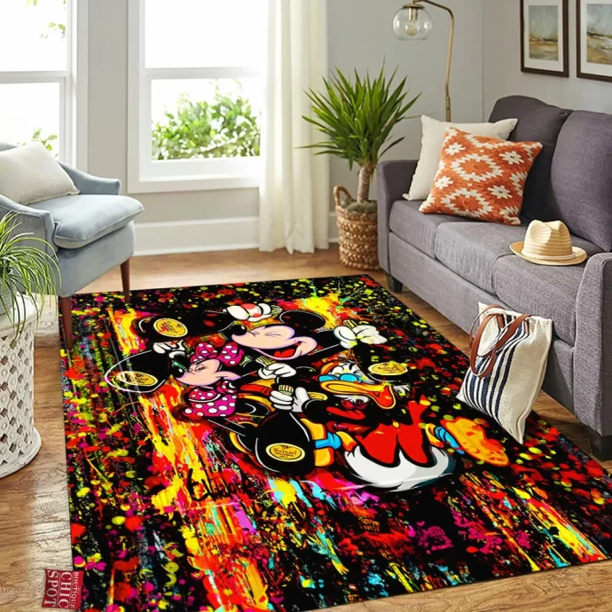 Mickey Mouse Minnie Mouse Rectangle Rug