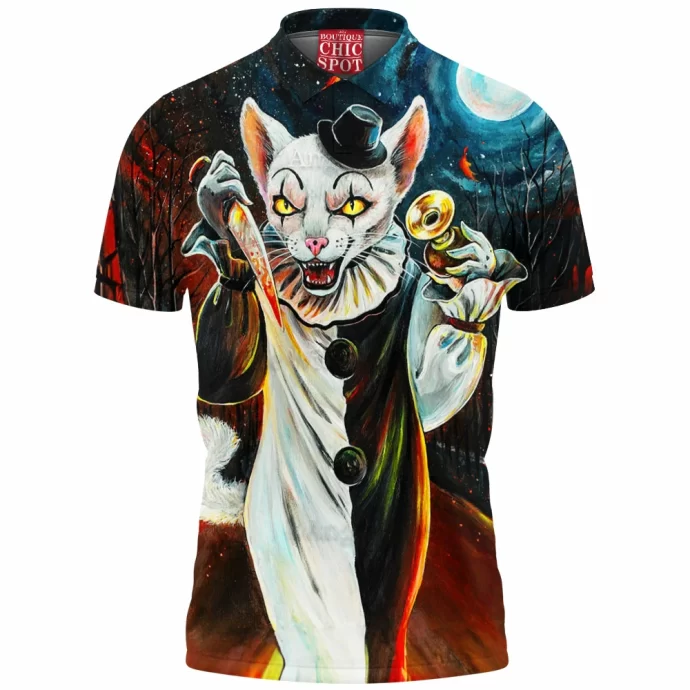 Cat Clown Polo Shirt