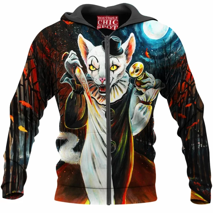 Cat Clown Zip Hoodie