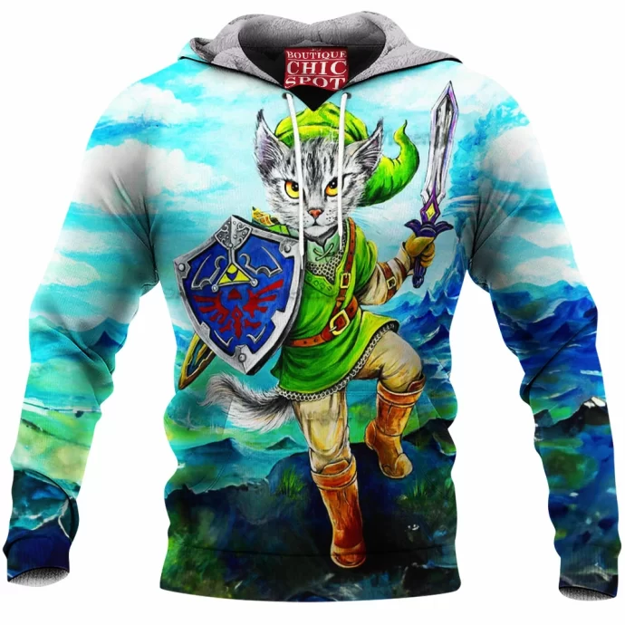 Cat Link Zelda Fleece Hoodie