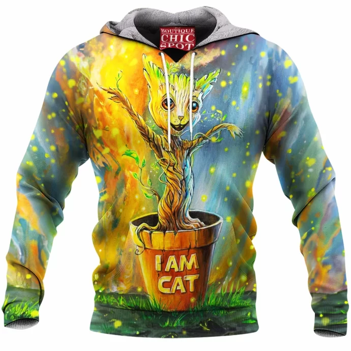 Groot x Cat Fleece Hoodie