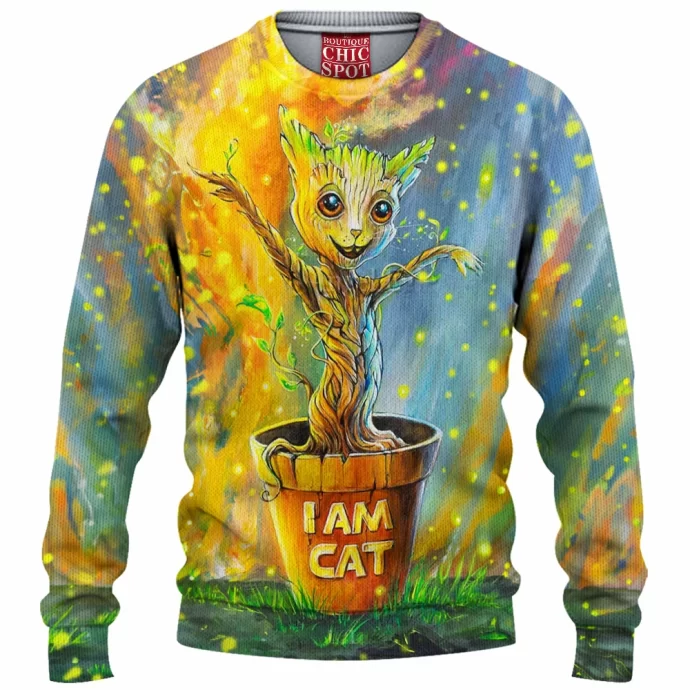 Groot x Cat Knitted Sweater