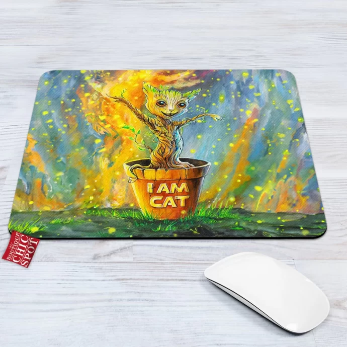 Groot x Cat Mouse Pad