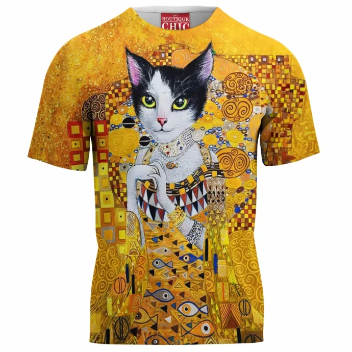 Cat in Gold T-Shirt