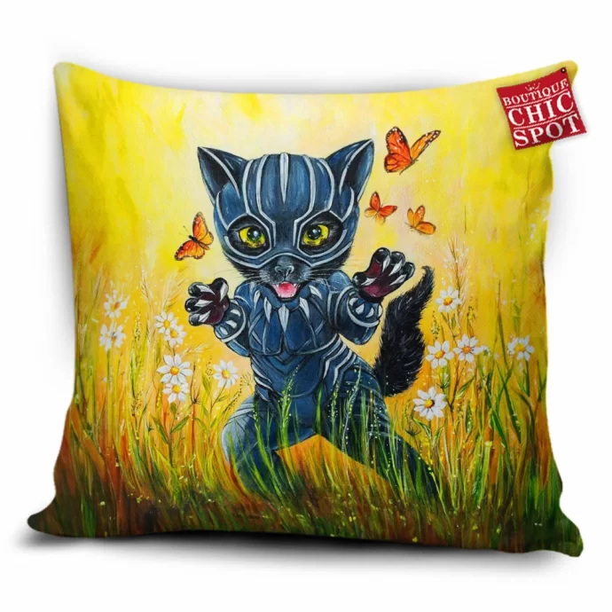 Kitty Black Panther Pillow Cover