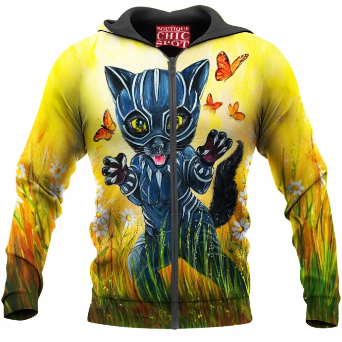 Kitty Black Panther Zip Hoodie