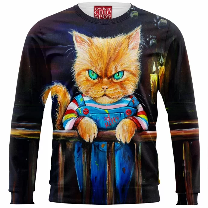 Chucky Childs Play Cat Sweatshirt