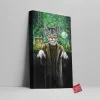 Frankenstein Cat Canvas Wall Art
