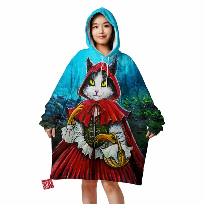 Red Riding Hood Cat Blanket Hoodie