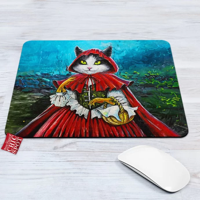 Red Riding Hood Cat Mouse Pad