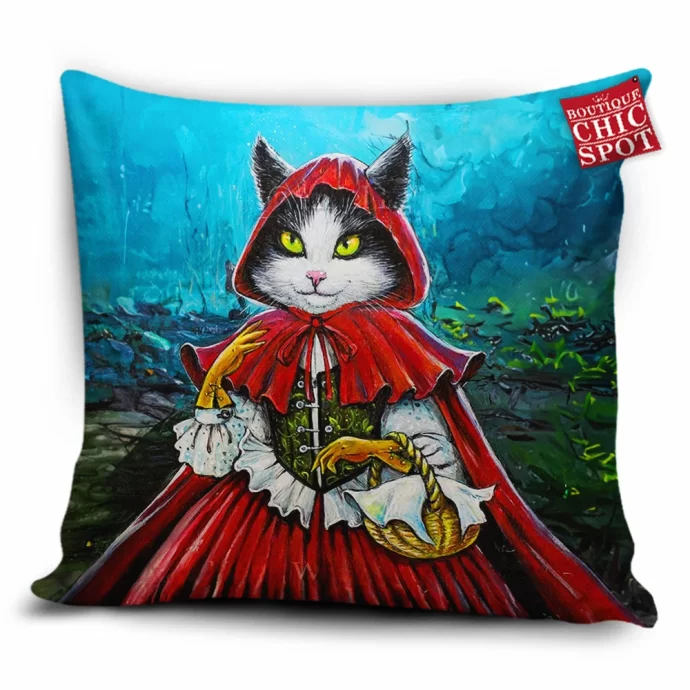 Red Riding Hood Cat Pillow Cover