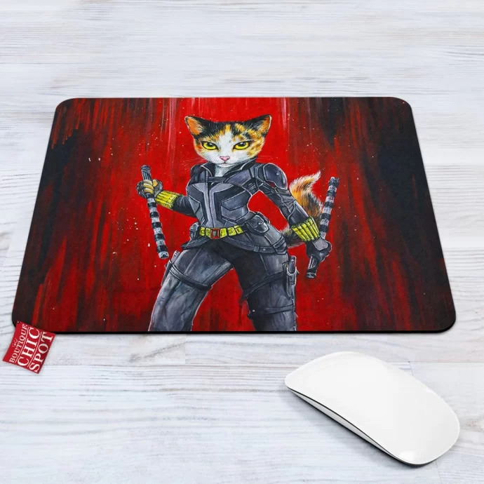 Black Widow Cat Mouse Pad