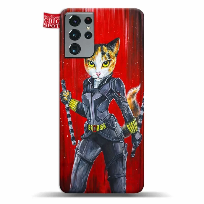 Black Widow Cat Phone Case Samsung