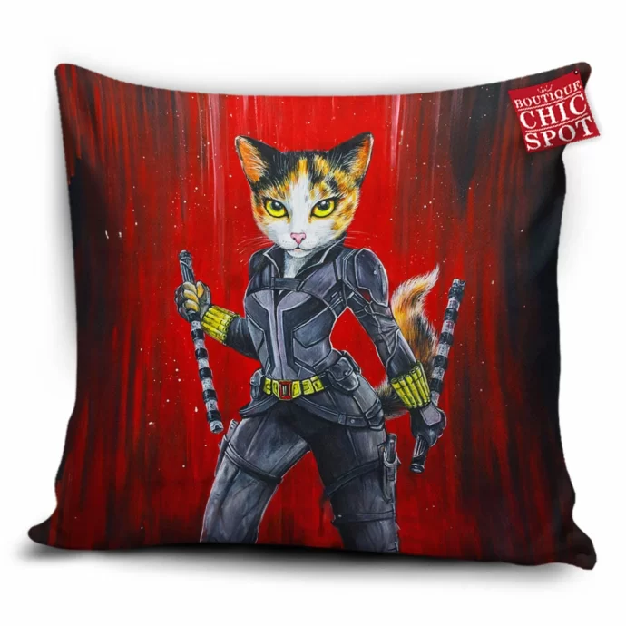 Black Widow Cat Pillow Cover