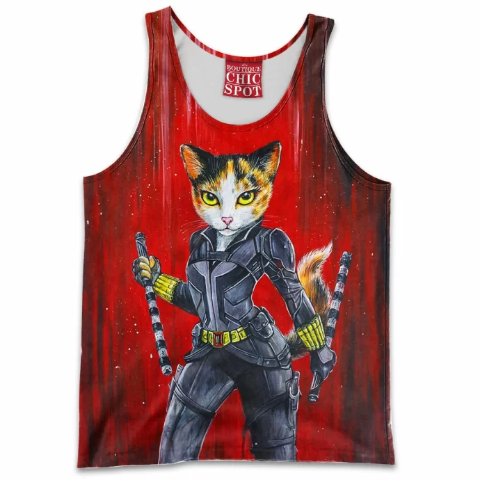 Black Widow Cat Tank Top