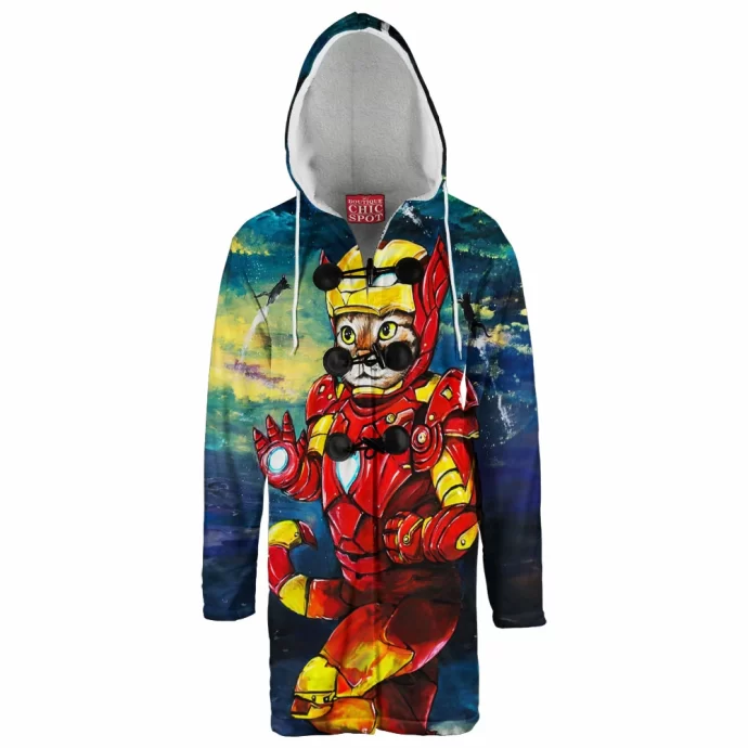 Iron Man Cat Hooded Cloak Coat