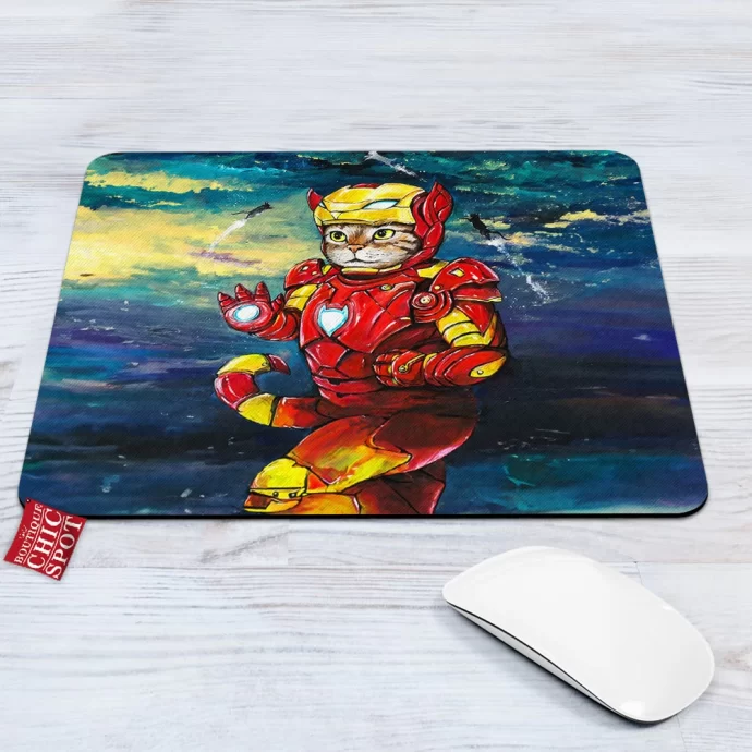 Iron Man Cat Mouse Pad