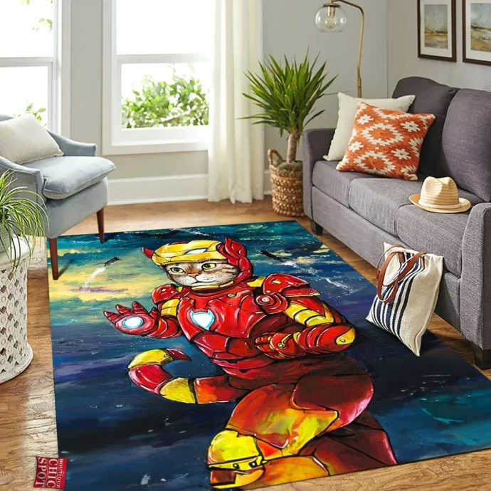 Iron Man Cat Rectangle Rug