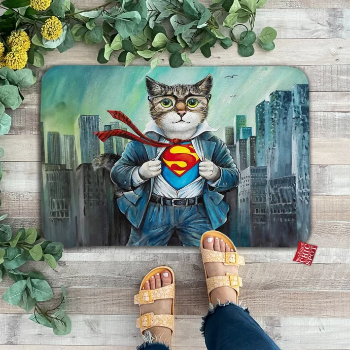 Superman Cat Doormat