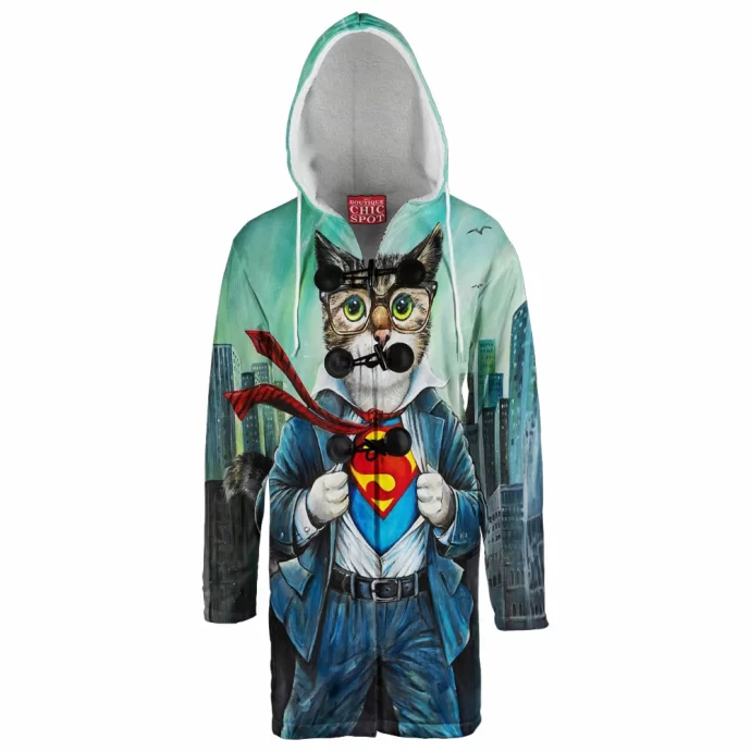 Superman Cat Hooded Cloak Coat