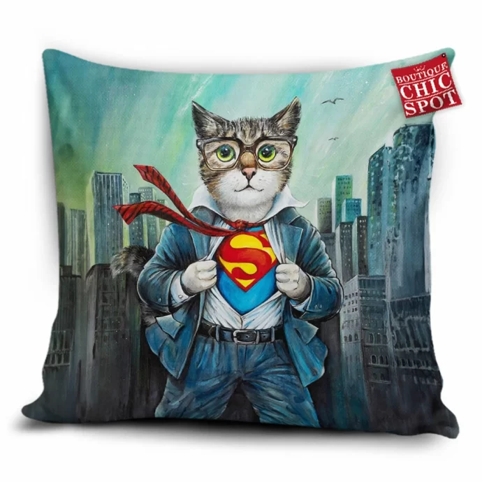 Superman Cat Pillow Cover