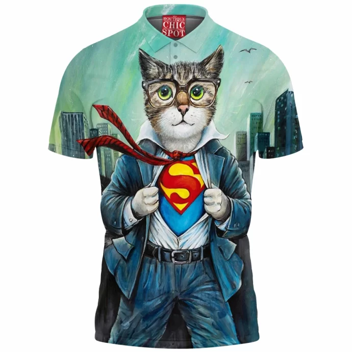 Superman Cat Polo Shirt