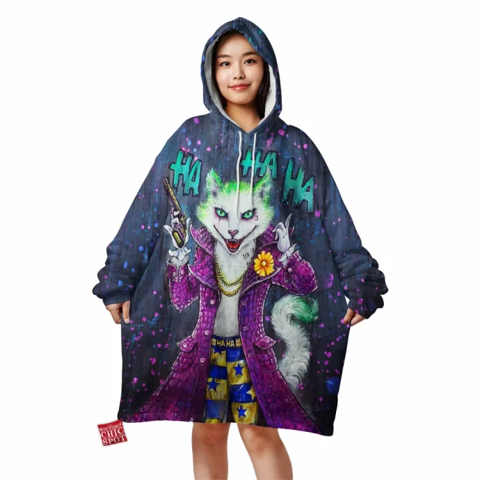 Joker Cat Blanket Hoodie