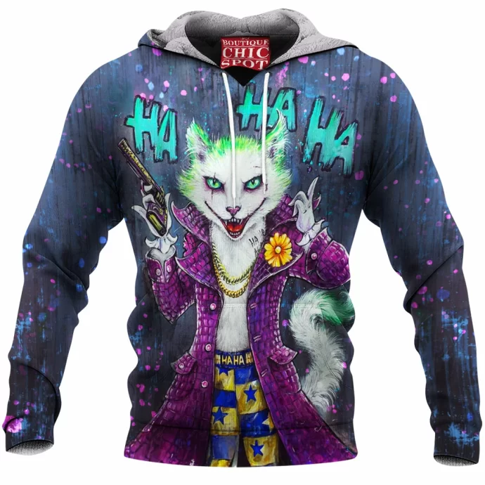 Joker Cat Fleece Hoodie