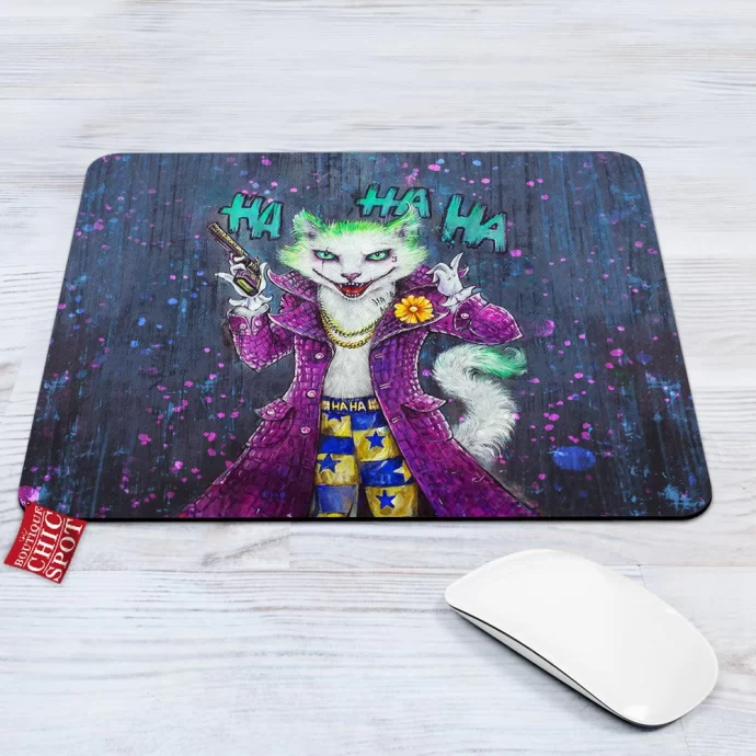 Joker Cat Mouse Pad