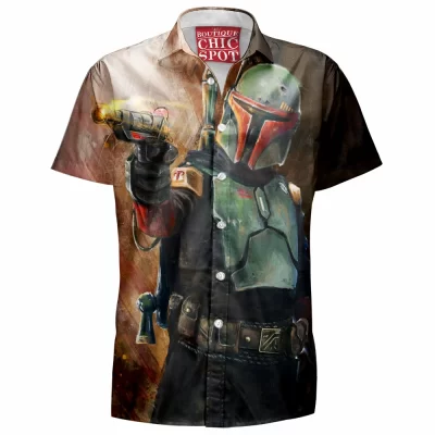 Boba Fett Hawaiian-Shirt, Sci-Fi Hawaiian-Shirt, Star Wars Hawaiian-Shirt