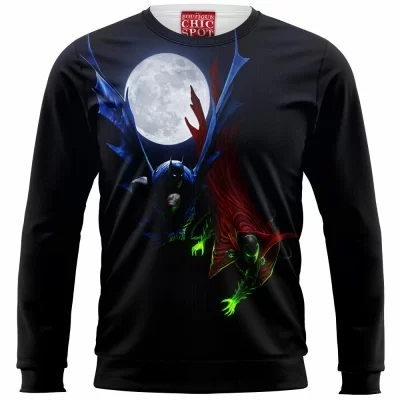Batman Zip Sweatshirt, Spawn Zip Sweatshirt, Comic Zip Sweatshirt