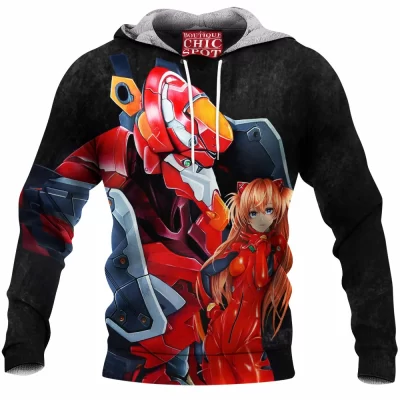 Anime Girl Fleece-Hoodie, Anime Fleece-Hoodie