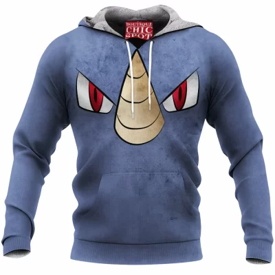 Anime Fleece-Hoodie, Rhyhorn Fleece-Hoodie, Pokemon Fleece-Hoodie