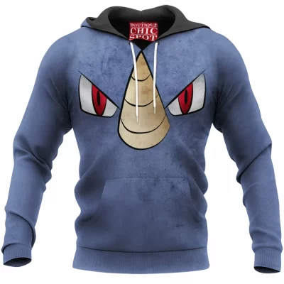 Anime Hoodie, Rhyhorn Hoodie, Pokemon Hoodie