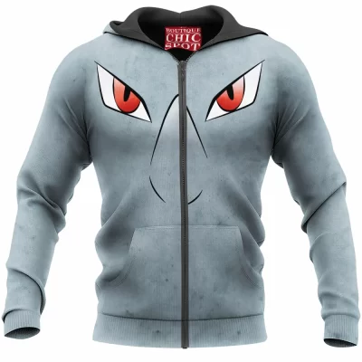 Anime Zip-Hoodie, Rhyhorn Zip-Hoodie, Pokemon Zip-Hoodie