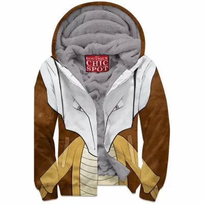 Anime Zip-Fleece-Hoodie, Marowak Zip-Fleece-Hoodie, Pokemon Zip-Fleece-Hoodie