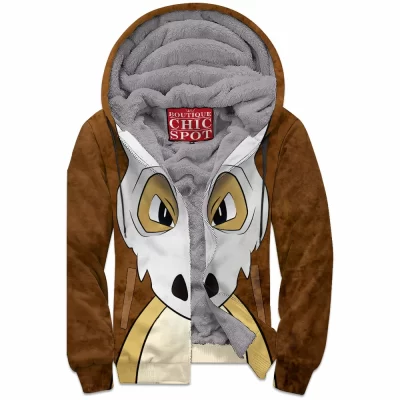 Anime Zip-Fleece-Hoodie, Cubone Zip-Fleece-Hoodie, Pokemon Zip-Fleece-Hoodie
