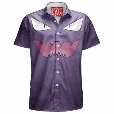 Anime Hawaiian-Shirt, Haunter Hawaiian-Shirt, Pokemon Hawaiian-Shirt