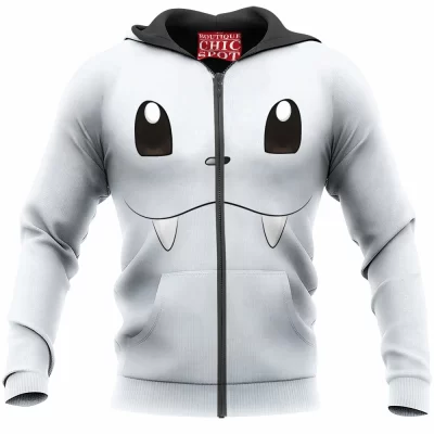 Anime Zip-Hoodie, Dewgong Zip-Hoodie, Pokemon Zip-Hoodie