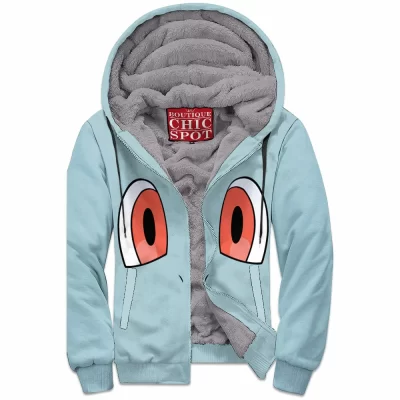 Anime Zip-Fleece-Hoodie, Machop Zip-Fleece-Hoodie, Pokemon Zip-Fleece-Hoodie
