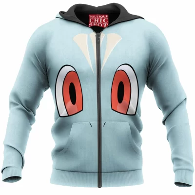 Anime Zip-Hoodie, Machop Zip-Hoodie, Pokemon Zip-Hoodie