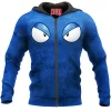 Anime Zip-Hoodie, Poliwrath Zip-Hoodie, Pokemon Zip-Hoodie