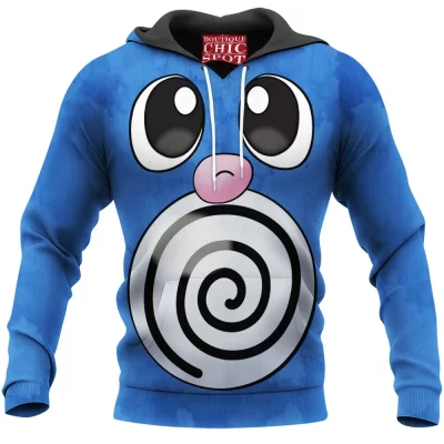 Anime Hoodie, Pokemon Hoodie, Poliwag Hoodie