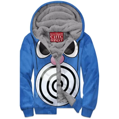Anime Zip-Fleece-Hoodie, Pokemon Zip-Fleece-Hoodie, Poliwag Zip-Fleece-Hoodie